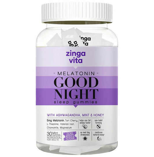 Zingavita Melatonin 5mg Good Night Sleep Gummies