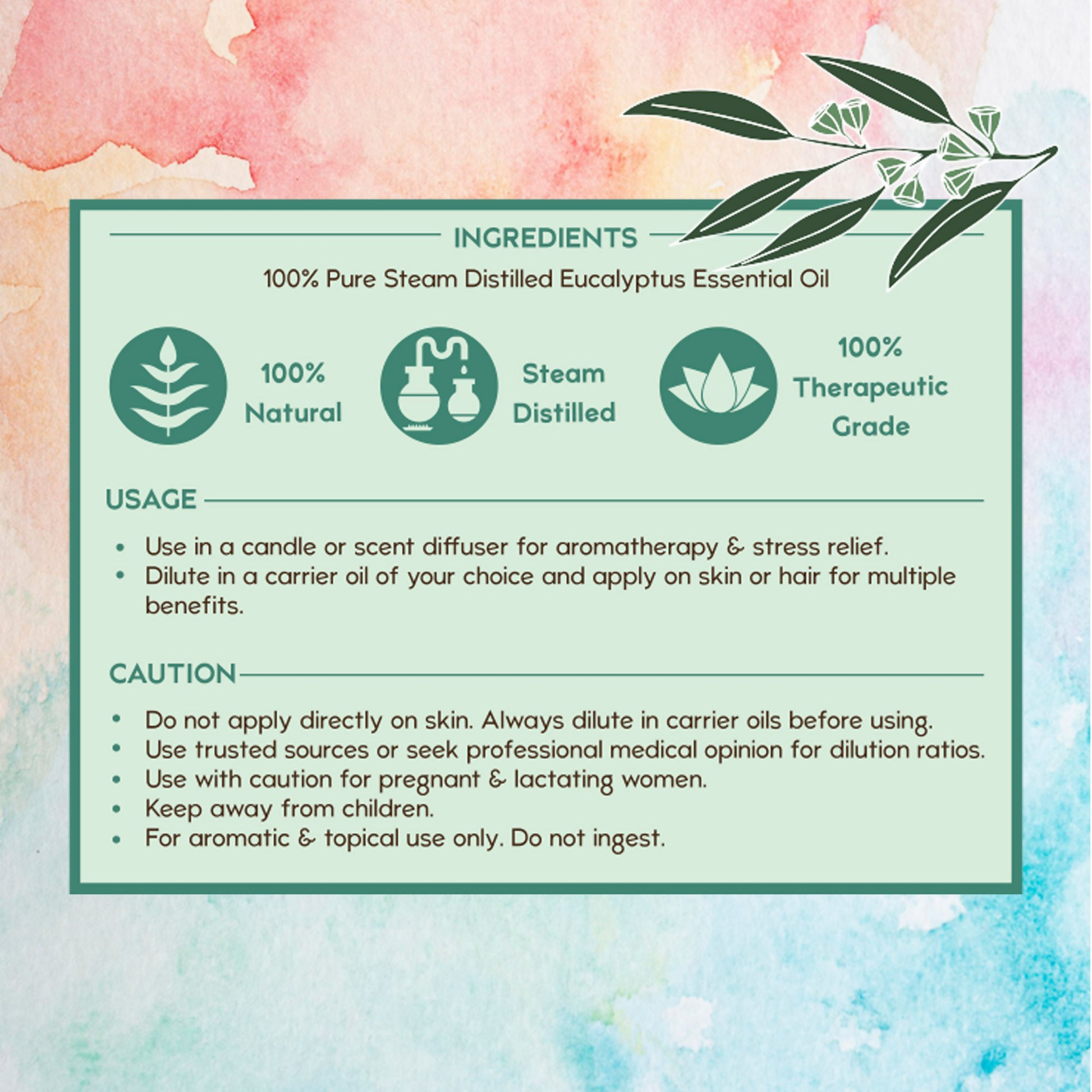 Nat Habit Nilgiri Eucalyptus Essential Oil