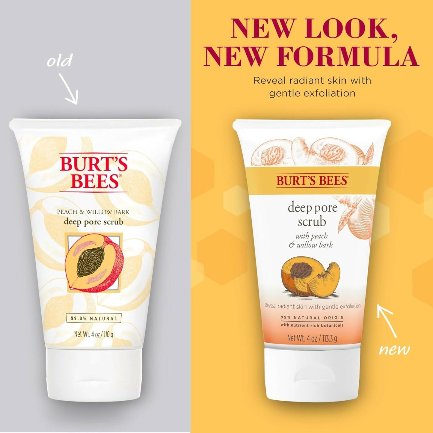 Burt's Bees Deep Pore Scrub with Peach & Willow Bark