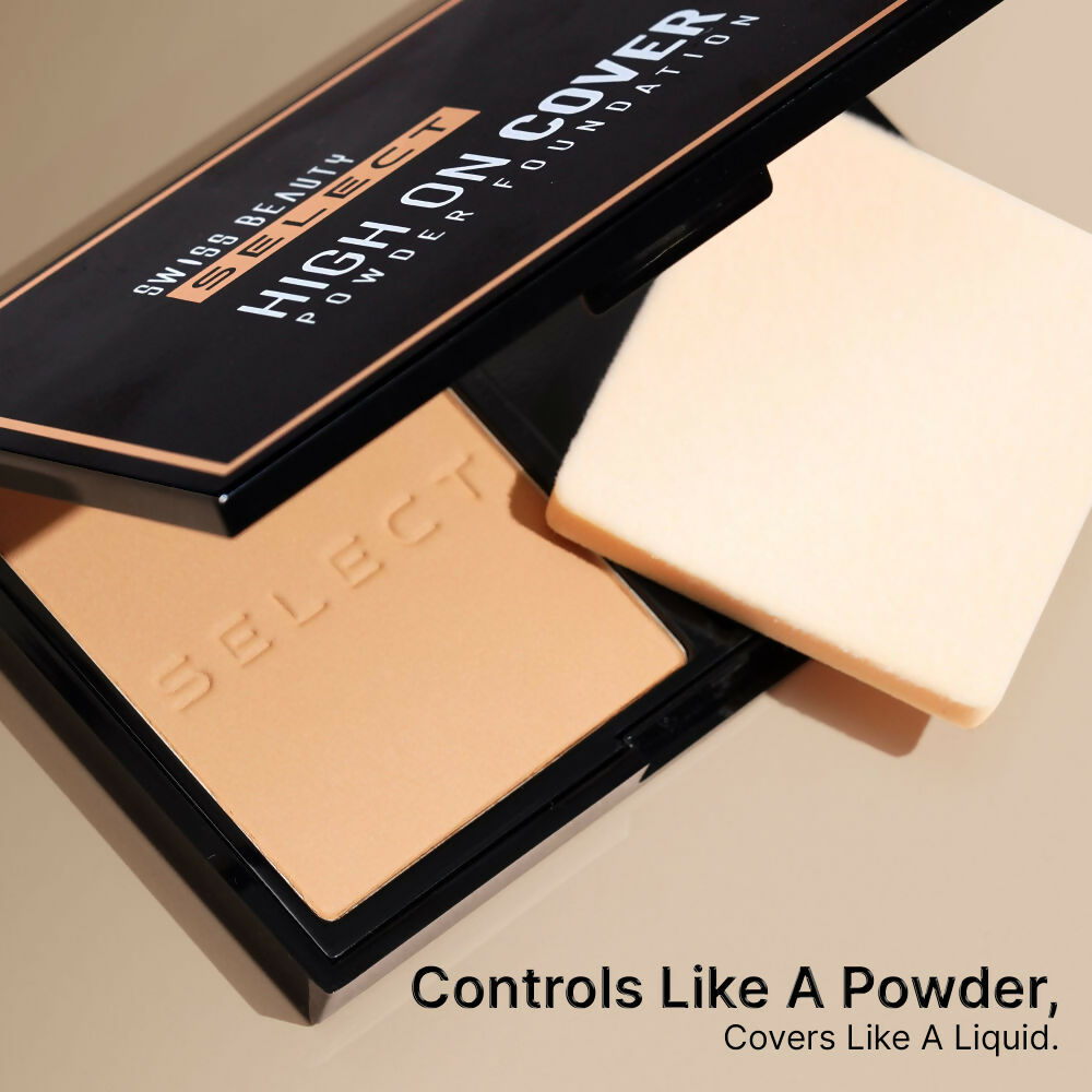 Swiss Beauty Select High On Cover Powder Foundation - 1 True Porcelain
