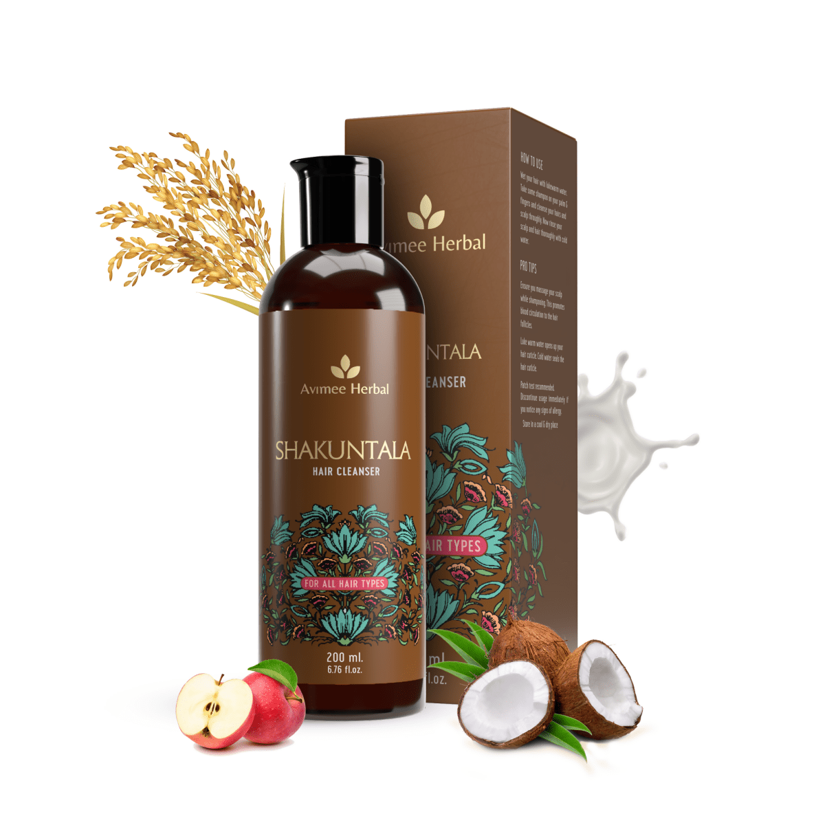 Avimee Herbal Anti Grey Kit With Shakuntala Hair Cleanser, Fights Grey Hair, With Amla, Curry Leaf and Henna Oil