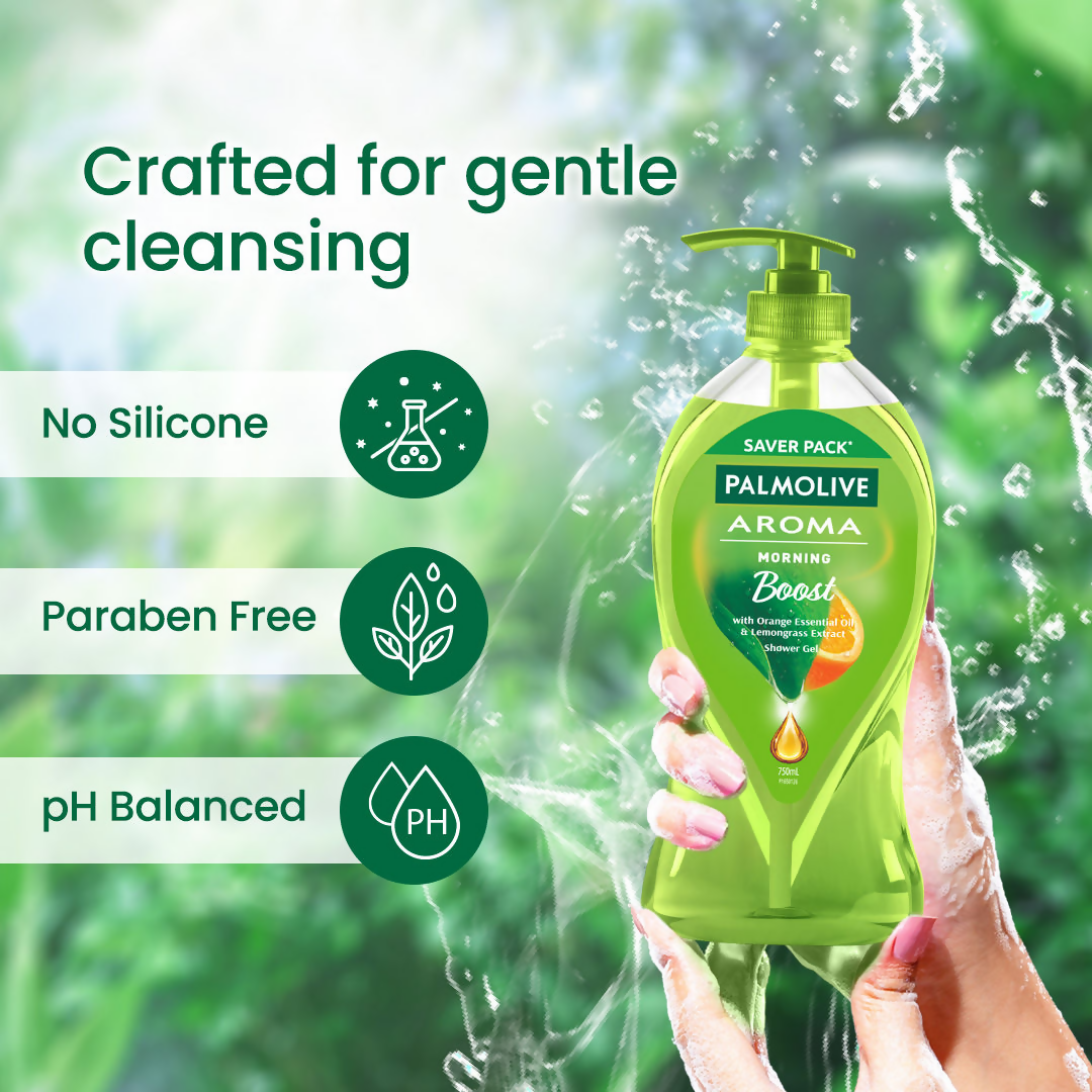 Palmolive Orange Essential Oil & Lemongrass Aroma Morning Boost Body Wash