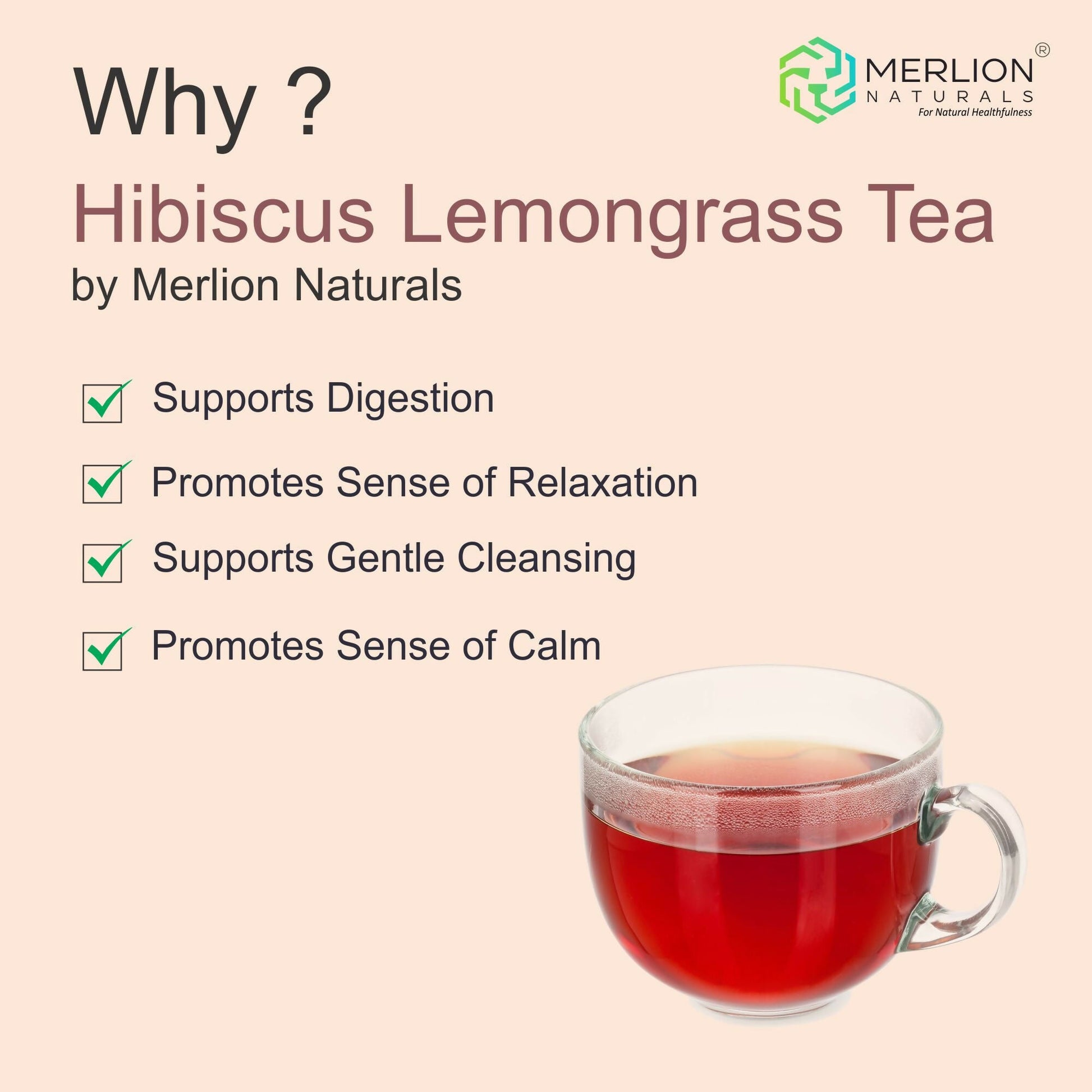 Merlion Naturals Hibiscus Lemongrass Tea Bags