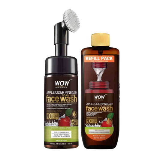 Buy Wow Skin Science Apple Cider Vinegar Foaming Face Wash Combo from DrMediCart, Ship from India to USA