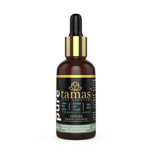 Buy Tamas Pure Ayurveda 100% Organic Vetiver Essential Oil - USDA Certified Organic from DrMediCart, Ship from India to USA