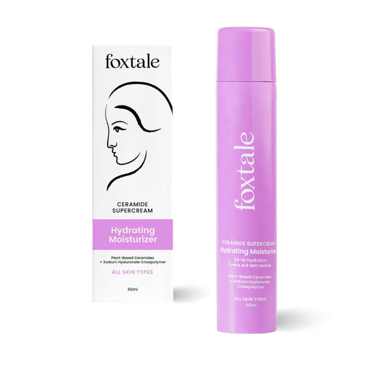 Foxtale Hydrating Ceramide Moisturizer With Hyaluronic Acid - Repairs Skin Barrier and Texture
