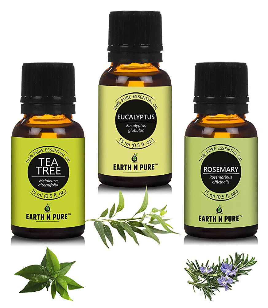 Earth N Pure Essential Oils (Eucalyptus, Rosemary & Tea Tree)