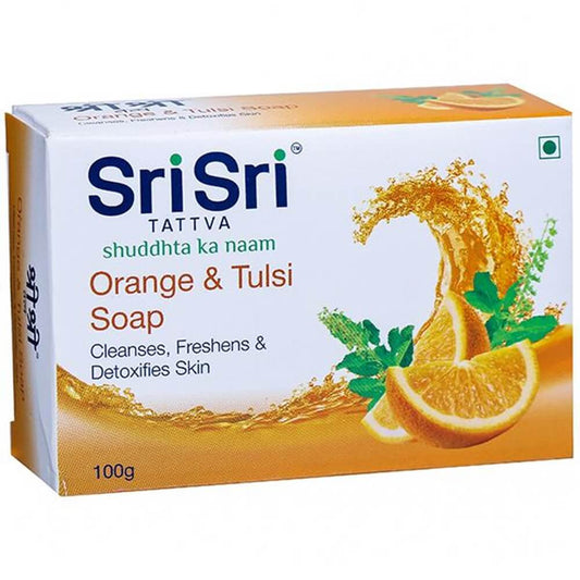 Buy Sri Sri Tattva Orange & Tulsi Soap - 100gm from DrMediCart, Ship from India to USA