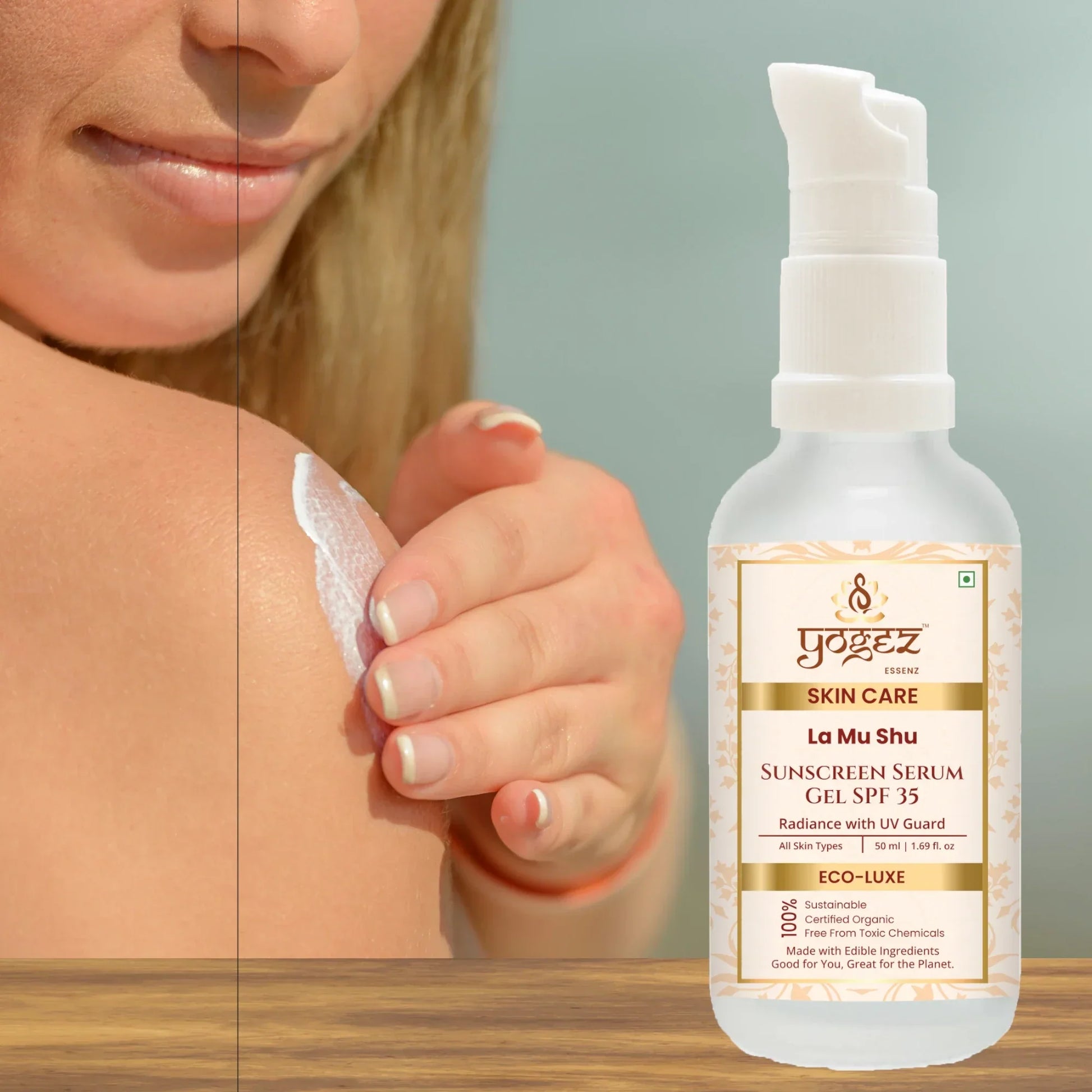 Yogez La Mu Shu Sunscreen Serum Gel SPF 35