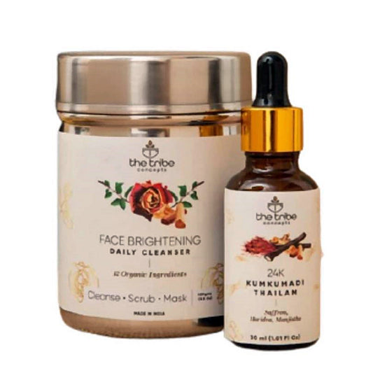 Buy The Tribe Concepts Face Brightening Daily Cleanser & 24K Kumkumadi Thailam from DrMediCart, Ship from India to USA