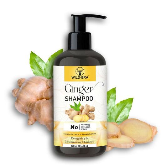 Wildera Ginger Shampoo For Hair Fall Control - Energizing Formula