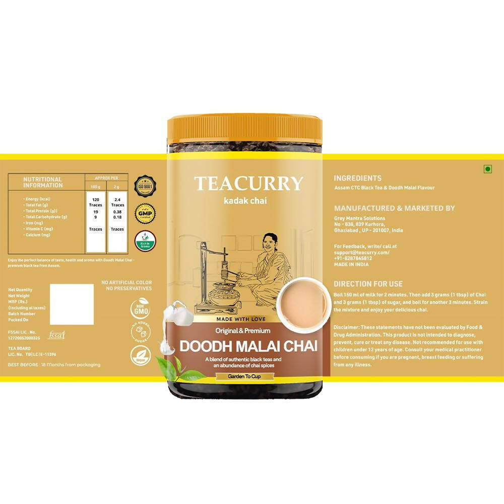 Teacurry Doodh Malai Chai Powder - Drmedicart