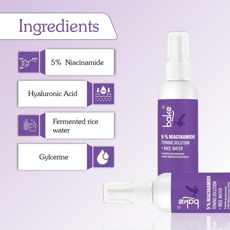 Bake 5% Niacinamide Toner With Fermented Rice Water
