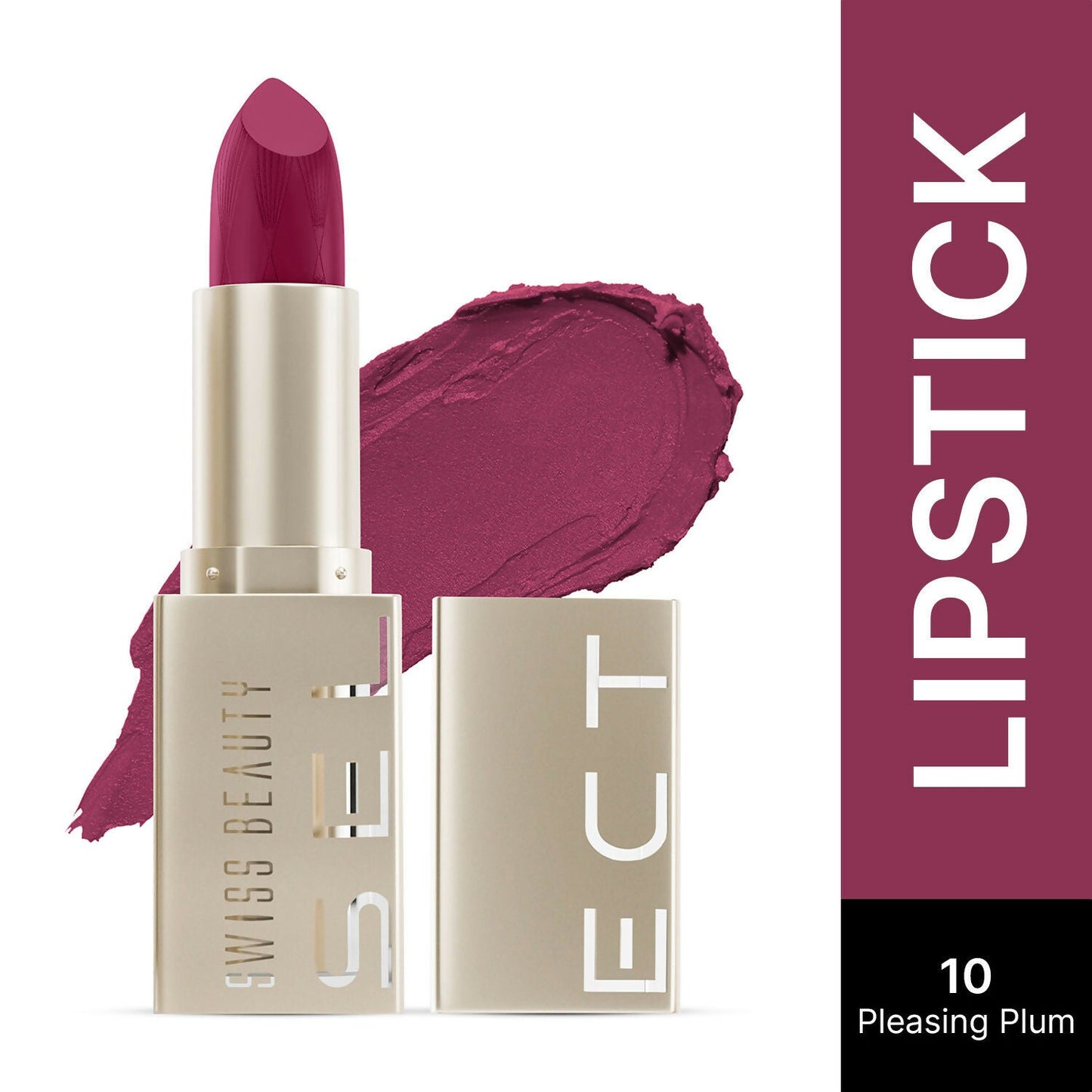 Swiss Beauty Select Creme Touch Hydrating Lipstick - 10 Pleasing Plum