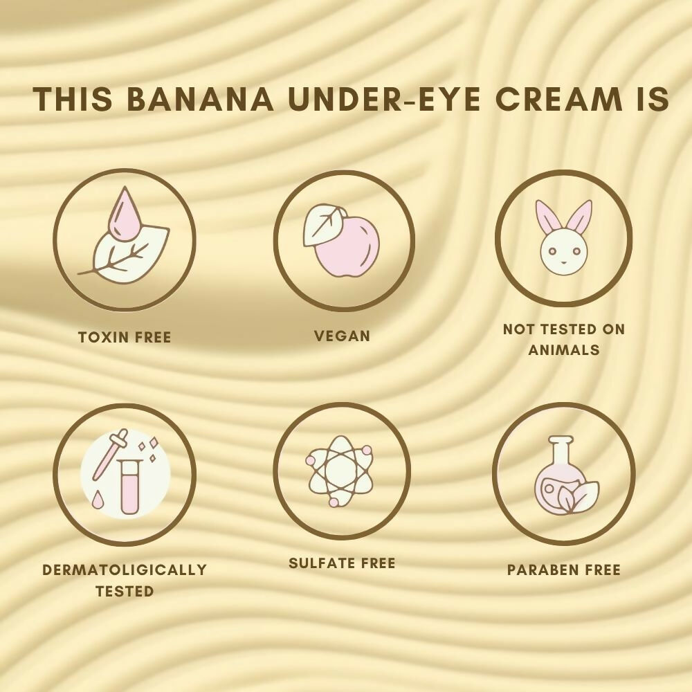 The Skin Diet Company Banana Brightening Under-Eye Cream - Dark Circles, Fine Lines with Niacinamide
