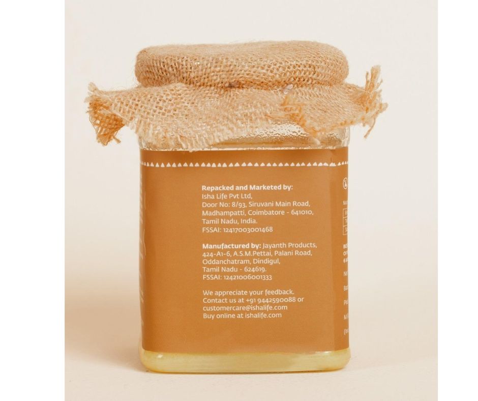 Isha Life Pure A2 Desi Cow Ghee | Made Traditionally from Curd | Made from Grass-fed Free Grazing Desi Cows' Milk