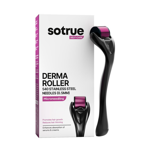 Sotrue Derma Roller For Hair Growth 0.5 mm with 540 Titanium Needles - Repairs Damaged Hair, Activates Hair Follicles