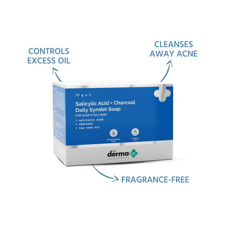 The Derma Co Salicylic Acid + Charcoal Daily Syndet Soap - Drmedicart