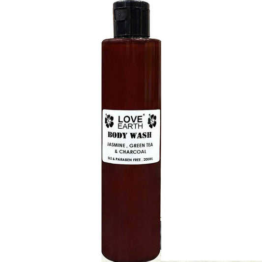 Love Earth Body Wash Jasmine, Green Tea & Charcoal
