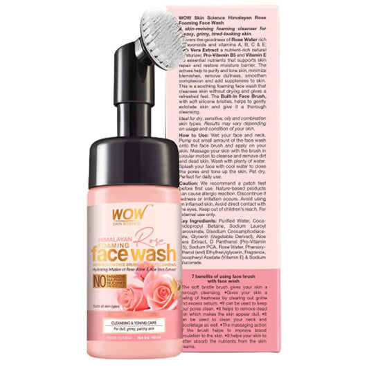 Buy Wow Skin Science Himalayan Rose Foaming Face Wash from DrMediCart, Ship from India to USA
