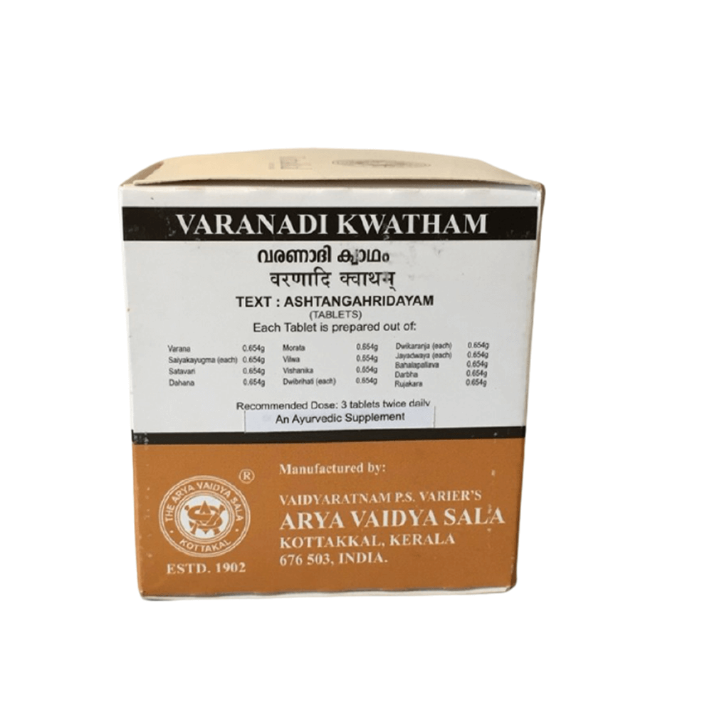 Buy Kottakkal Arya Vaidya Varanadi Kwatham Tablets ƒ?? Ayurvedic Remedy for Obesity & Indigestion from DrMediCart, Ship from India to USA