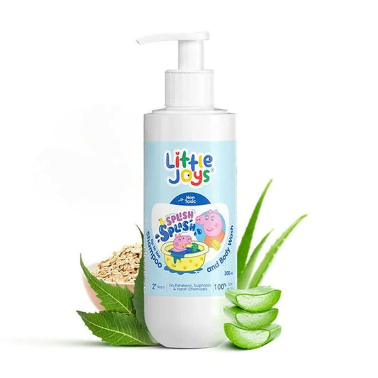 Little Joys Organic 2-in-1 Nourishing Shampoo & Body Wash for Kids, Deep Cleanses & Protects Skin & Scalp