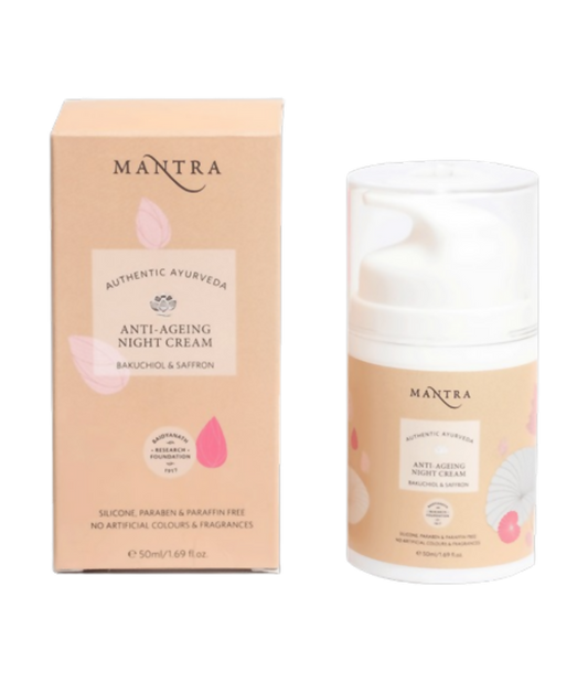 Mantra Herbal Anti-Ageing Night Cream Bakuchiol & Saffron