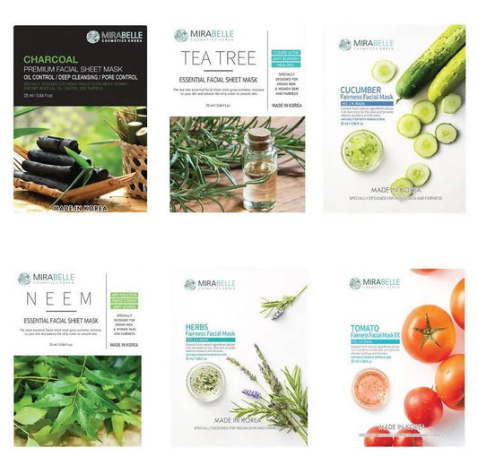 Mirabelle Korea Acne Prone Skin Face sheet Mask Combo