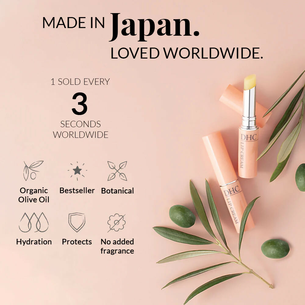 DHC Beauty Lip Cream (Lip Balm) For Dry Chapped Lips - Day Long Moisturizing Lip Mask