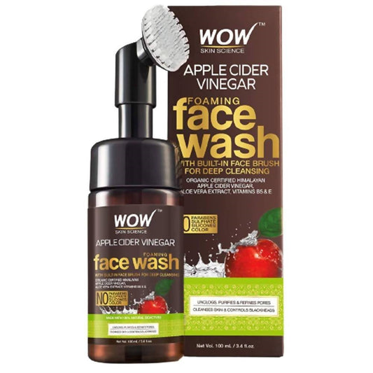 Buy Wow Skin Science Apple Cider Vinegar Foaming Face Wash from DrMediCart, Ship from India to USA