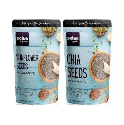 Paiya Organics Chia Seeds + Sunflower Seeds Combo