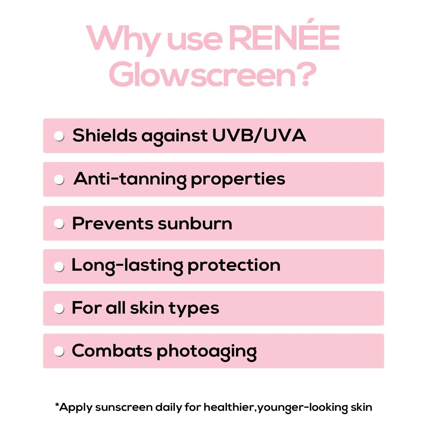 Renee Glowscreen Spf 50 Sunscreen Spray PA++++ Lightweight, Non Greasy & Quick Absorbing