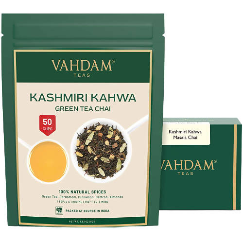 Buy Vahdam Kashmiri Kahwa Green Tea Chai from DrMediCart, Ship from India to USA
