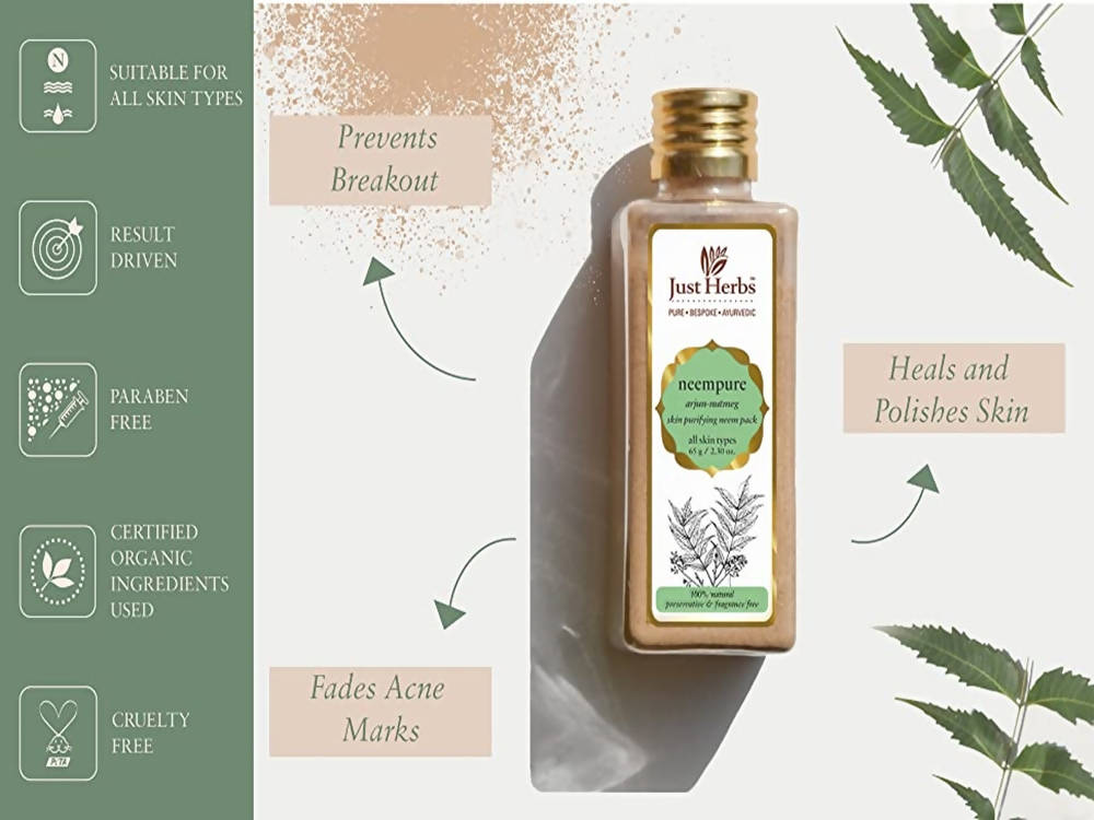 Just Herbs Neempure Arjun??utmeg Skin Purifying Neem Pack