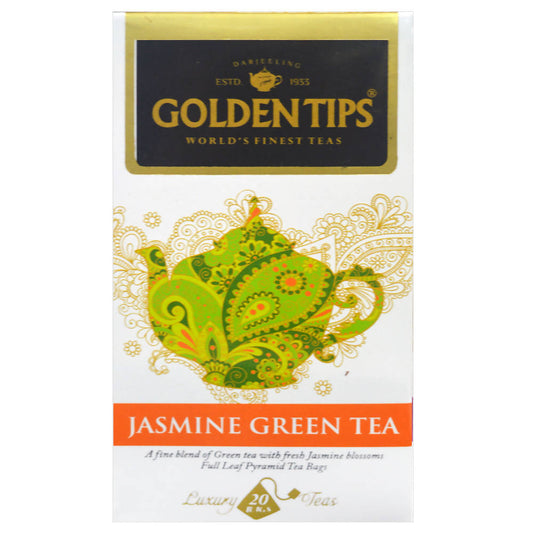 Golden Tips Jasmine Green Tea Pyramid Tea Bags