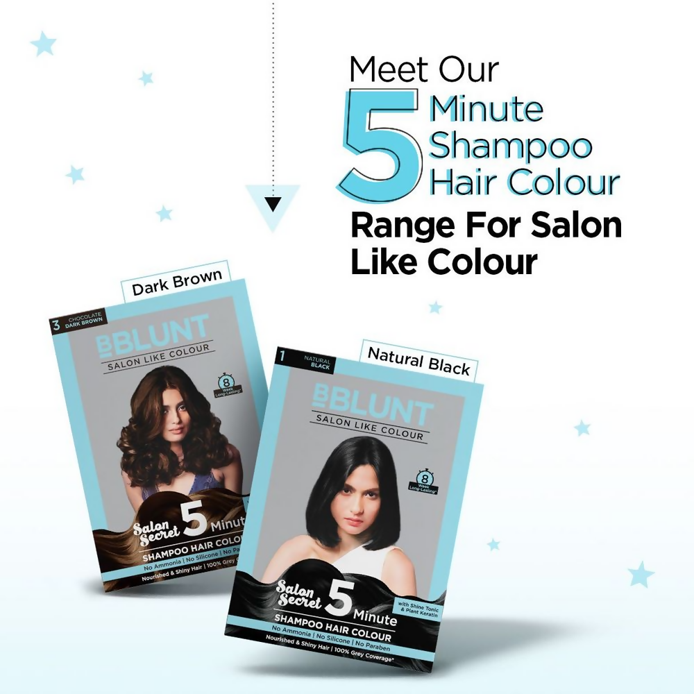 BBlunt Salon Secret 5 Minute Shampoo Hair Colour - Natural Black