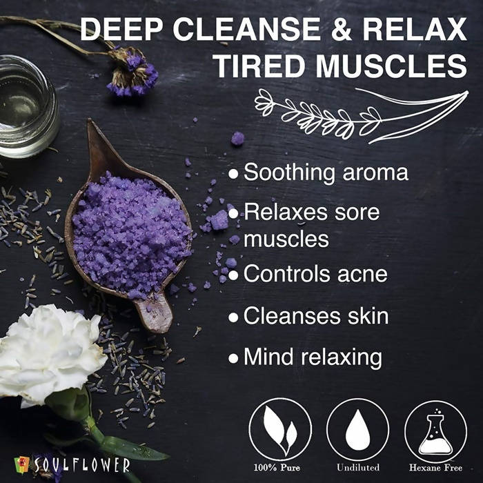 Soulflower Aromatherapy Essential Oil Lavender Bath Salt - DrMediCart