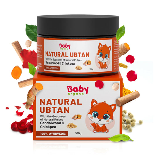 Babyorgano Natural Ubtan Face Pack, Skin Lightening and Tan Removal For Babies