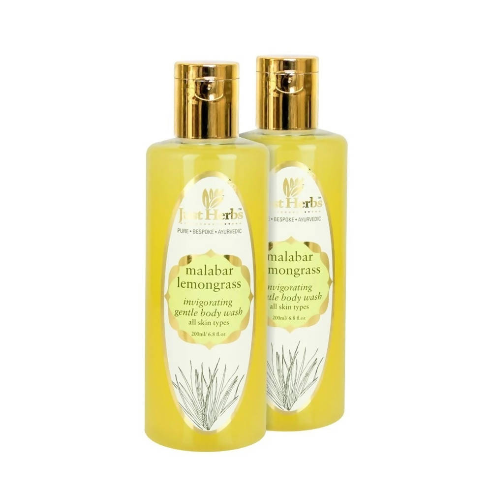 Just Herbs Malabar Lemongrass Invigorating Gentle Body Wash