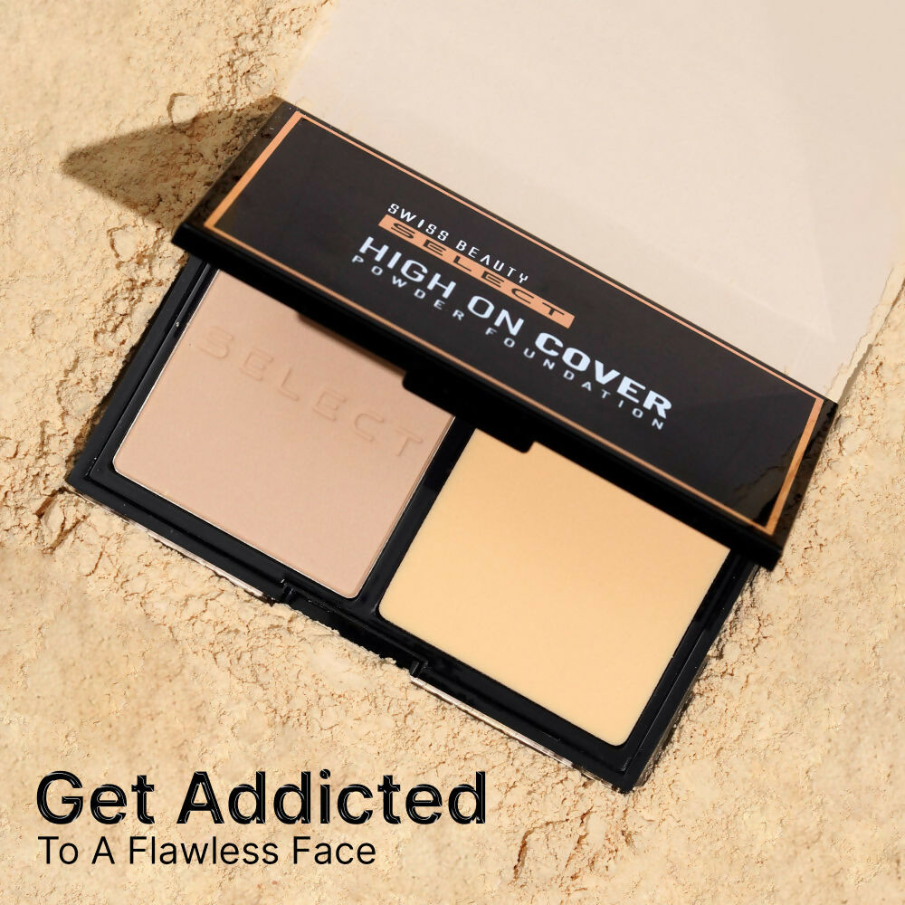 Swiss Beauty Select High On Cover Powder Foundation - 3 Fresh Beige