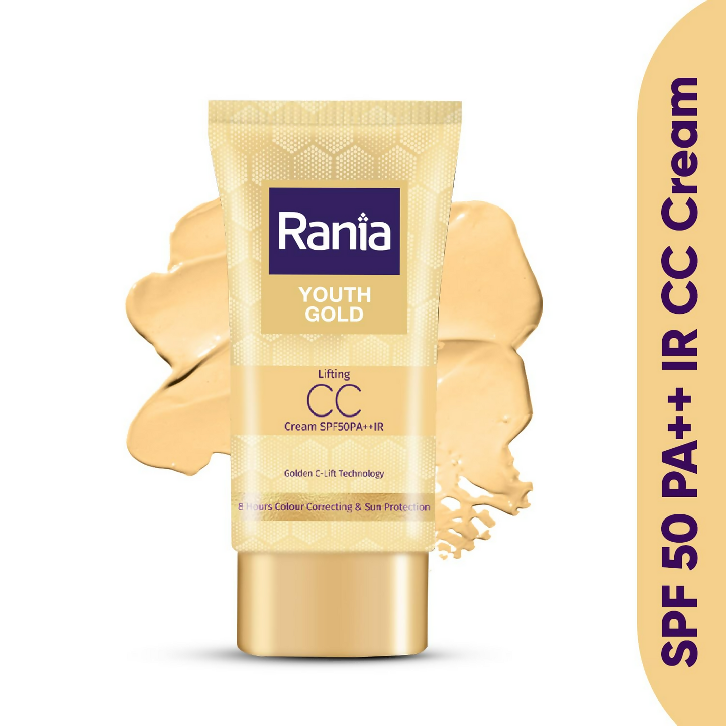Rania CC Cream SPF50PA++IR with Vitamin C,24K Gold