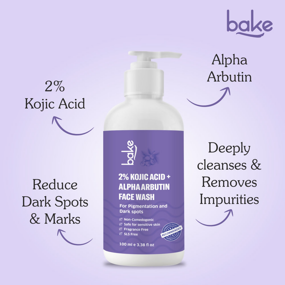 Bake 2% Kojic Acid Face Wash With Alpha Arbutin