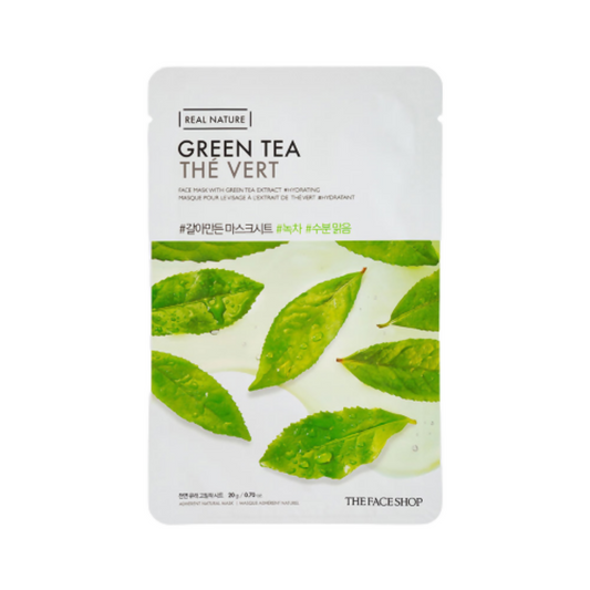 The Face Shop Real Nature Green Tea Face Mask - Korean Skincare