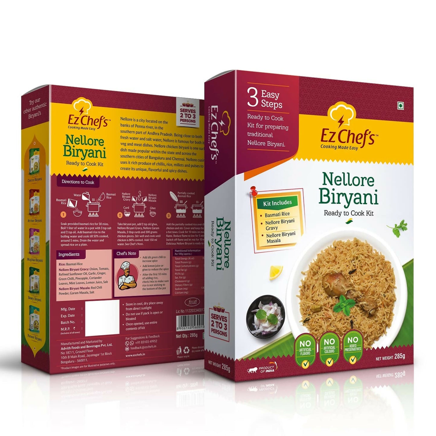 Ez Chef's Nellore Biryani Kit (Andhra Biryani) - Andhra's Famous Biryani