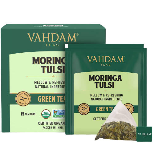 Buy Vahdam Vahdam Moringa Tulsi Green Tea from DrMediCart, Ship from India to USA
