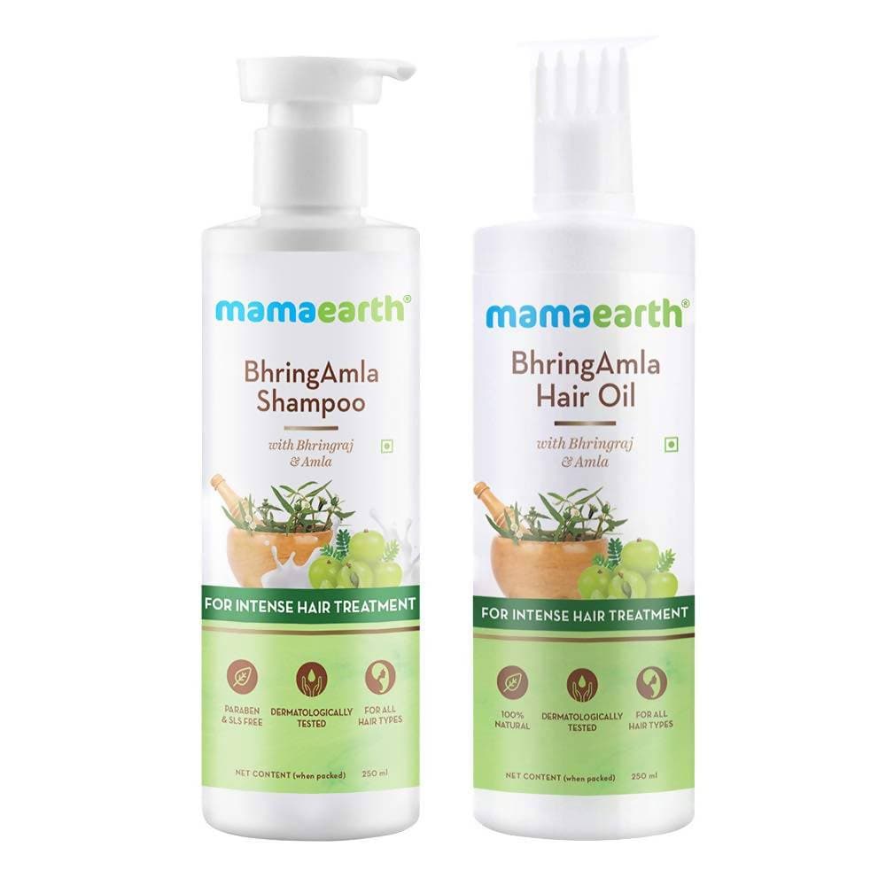 Buy Mamaearth Bhringamla Combo Pack (Hair Oil, Hair Mask, Shampoo & Conditioner) from DrMediCart, Ship from India to USA