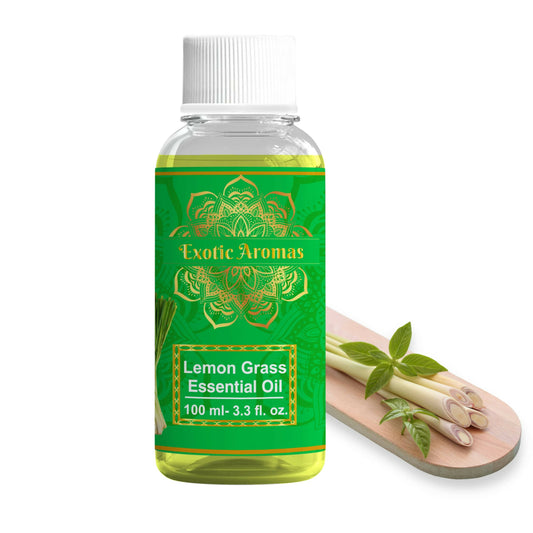 Exotic Aromas Lemongrass Essential Oil for Hair, Skin