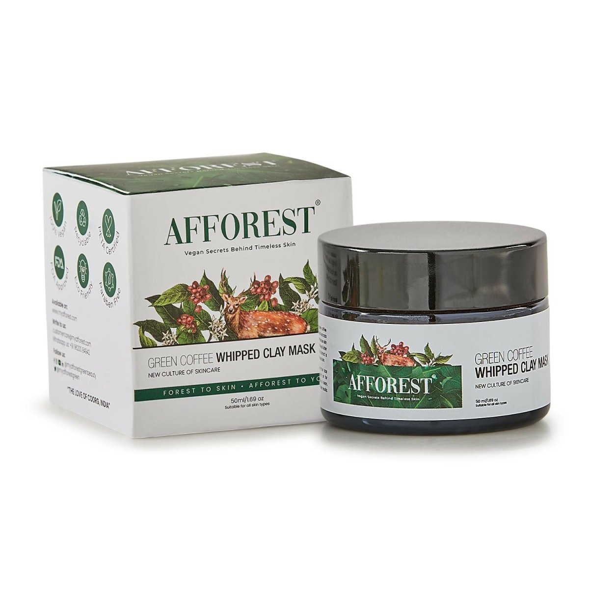 Afforest Green Coffee Whipped Clay Mask