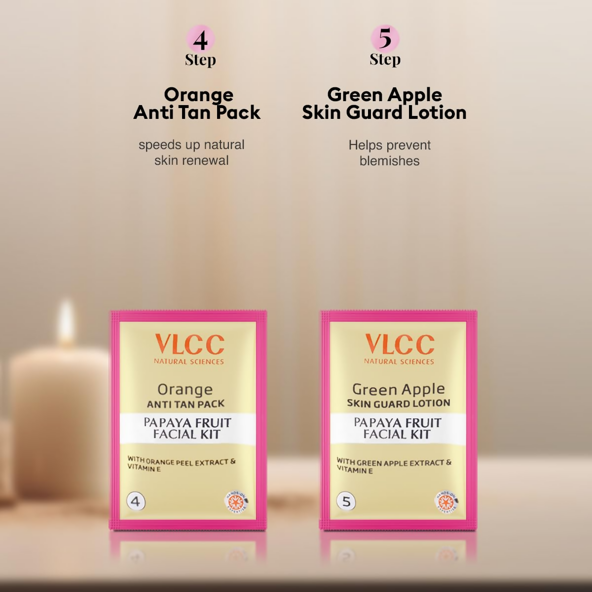 VLCC Salon Series Fruit Facial Kit - (6 Facials) For Lightens Dark Spots & Brightens Skin Tone