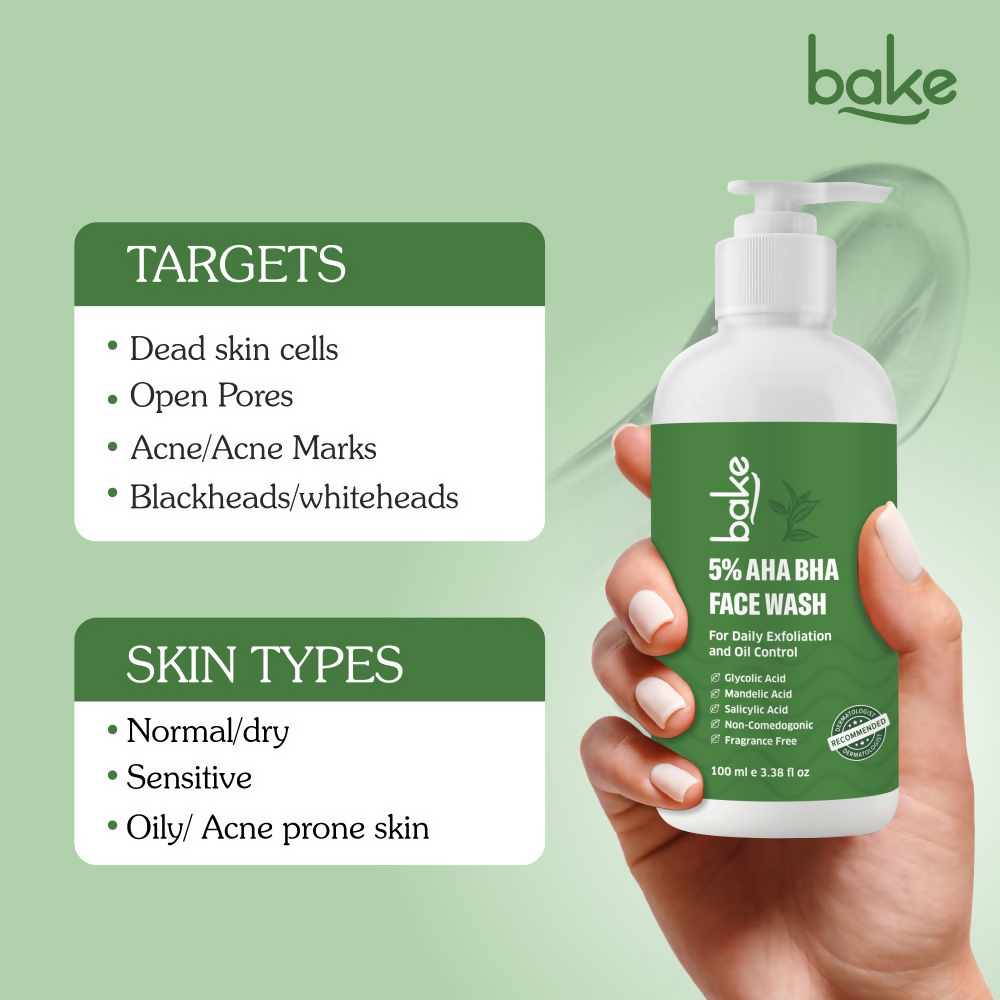 Bake 5% AHA BHA Face Wash With Salicylic Acid